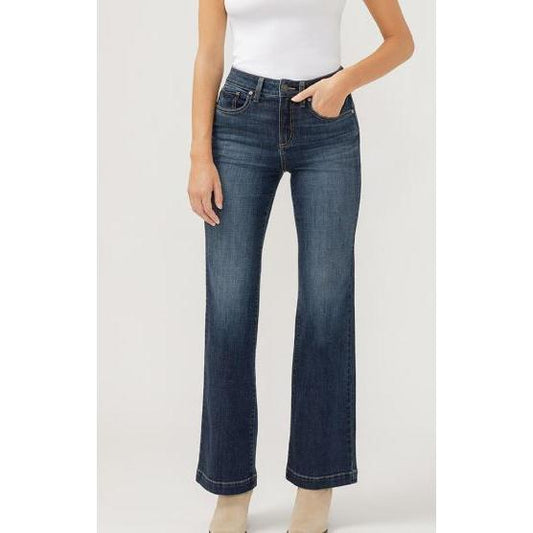 Silver Women's Luxe High Rise Stretch Trouser Jean- Dark Indigo