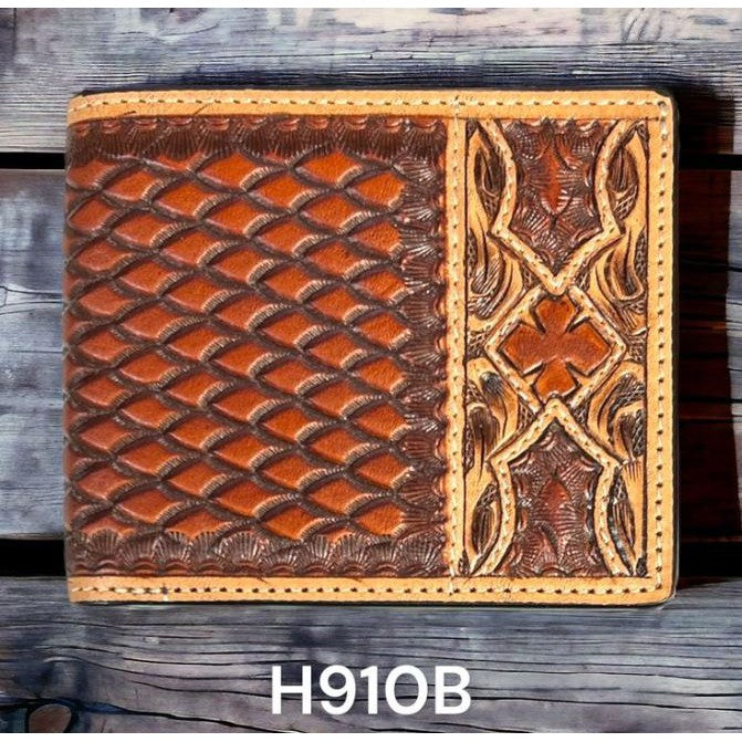 Ranger Twisted X Bifold Wallet with Carving and Tooling