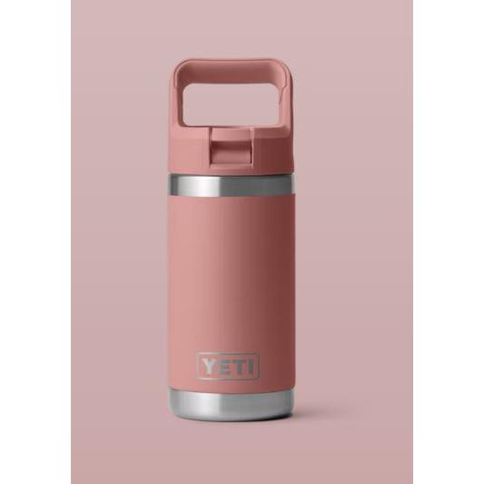 Yeti Rambler Jr 355ml Kids Water Bottle w/Colored Straw Cap - Sandstone Pink