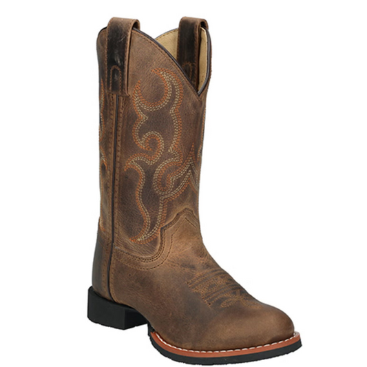 Smoky Mountain Boots Kid's Showdown Western Boots- Brown Oil Distress - Irvine Tack & Western Wear