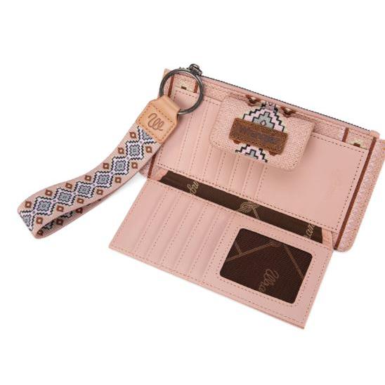 Wrangler Aztec Print Bifold Wallet- Pink