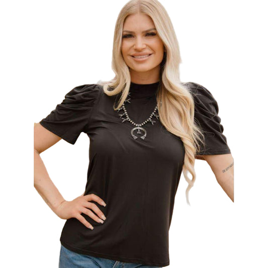 Sterling Kreek Women's Always Classy Short Sleeve Shirt - Black
