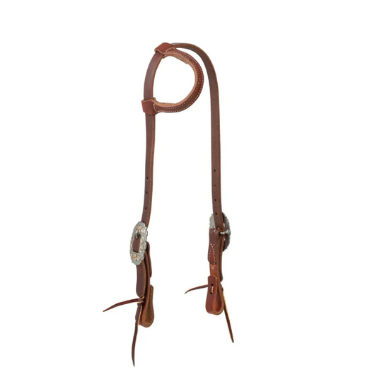 Weaver Working Tack Sliding Ear Headstall with Floral Cart Buckles - Irvine Tack & Western Wear