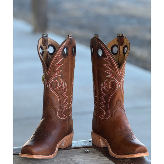 Hyer Men's McCune Cowhide Cowboy Boot- Brown