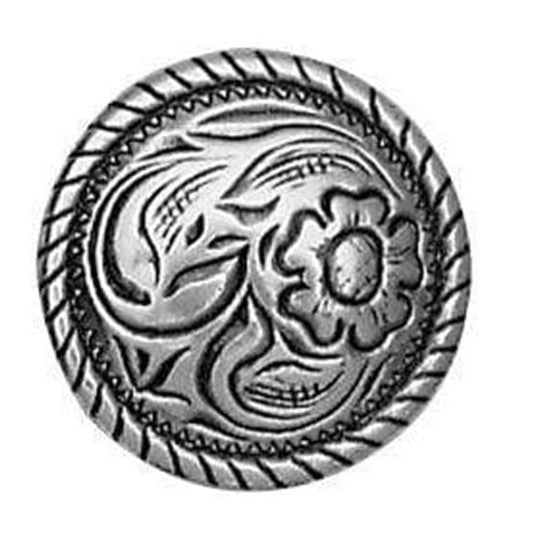 Weaver Leather 3/4" Round Rope Edge Concho with Rivet Back