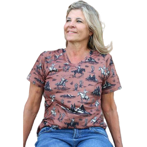 Rowdy Crowd Women's Short Sleeve Desert Creek Tee Shirt