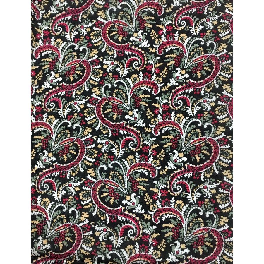 Wyoming Traders Frontier #9 Calico Silk Scarf- Black