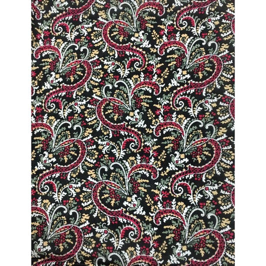 Wyoming Traders Frontier #9 Calico Silk Scarf- Black