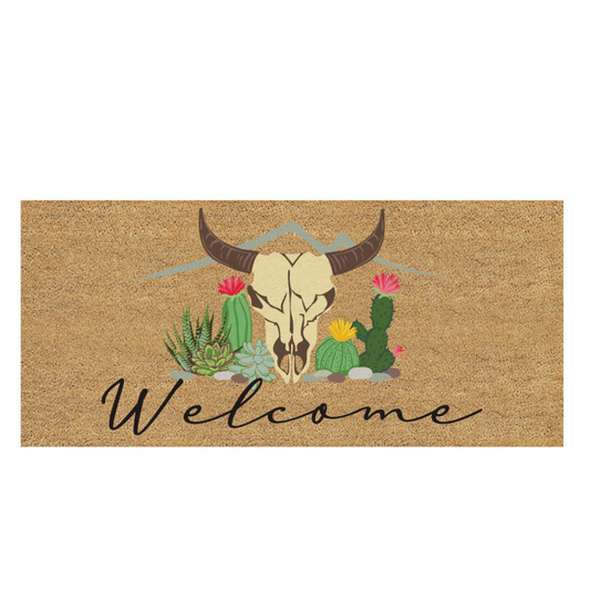 Evergreen  Longhorn Flocked Coir Sassafras  Door Mat-10 x 22