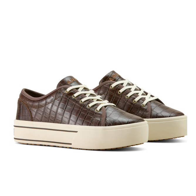 Ariat Women's Skylar Shoe - Espresso Crocodile Print