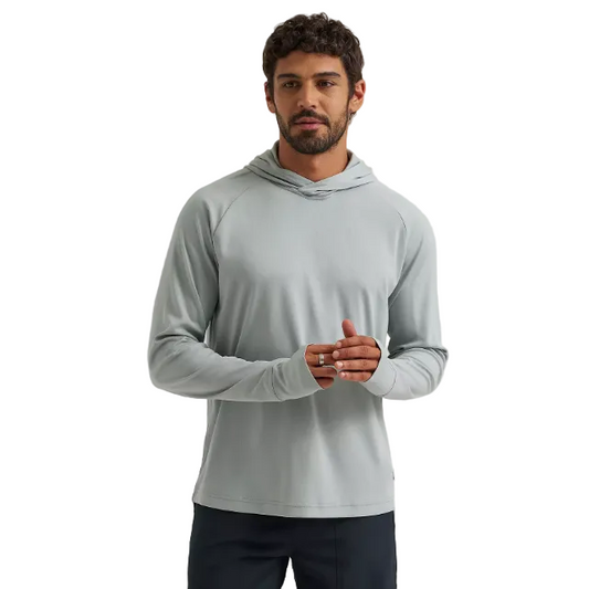 Wrangler Men's All Terrain Gear Long Sleeve Hooded Sun Tee - Abyss