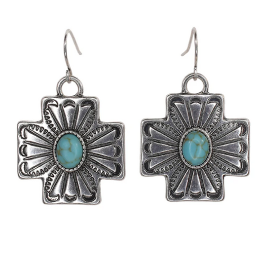 Justin Cross Concho Dangle Earrings
