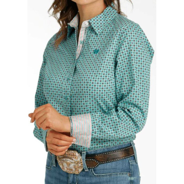 Cinch Women's Long Sleeve Western Shirt - Blue