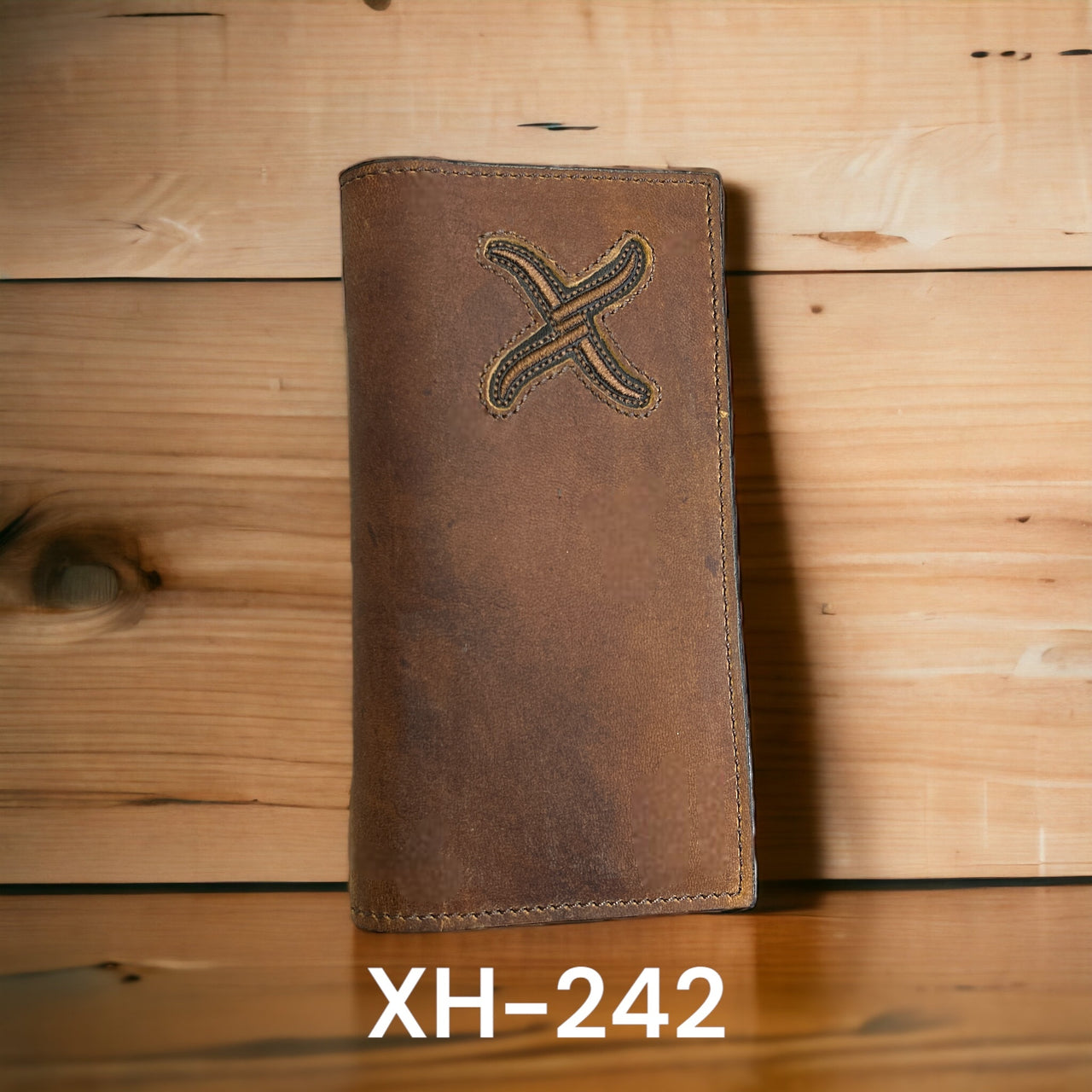 Twisted X Distressed Bomber Rodeo Wallet- Brown