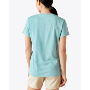 Womens Rebar Cotton Strong V-Neck Short Sleeve Tee Shirt- Bel Air Heather