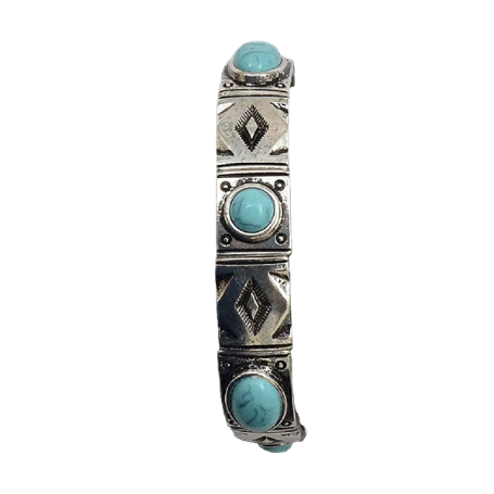 Silver Strike Antique Silver Stamped Bracelet