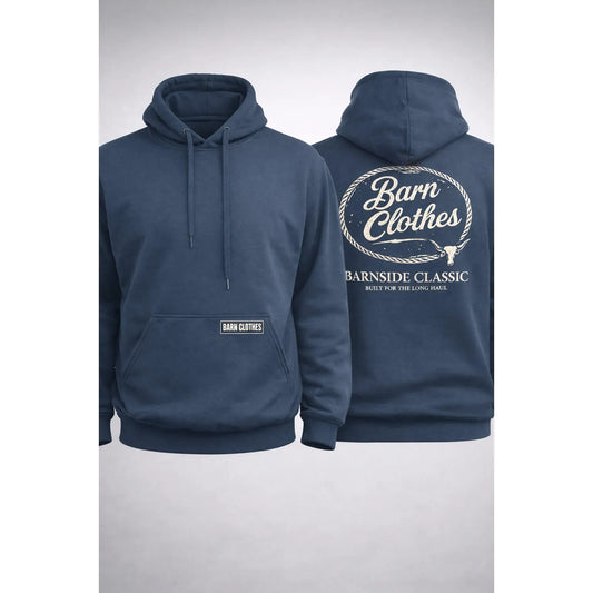 Barn Clothes Unisex Long Sleeve Hoodie- Midnight Blue