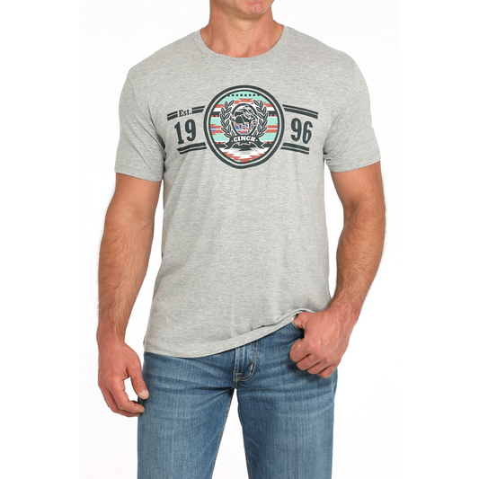 Cinch Men's Short Sleeve Graphic Tee Shirt- Grey