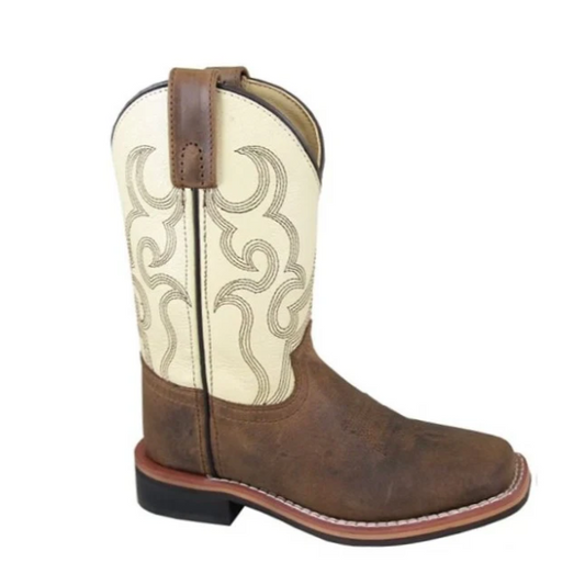 Smoky Mountain Boots Kid's Scout Western Boots- Brown/Cream - Irvine Tack & Western Wear