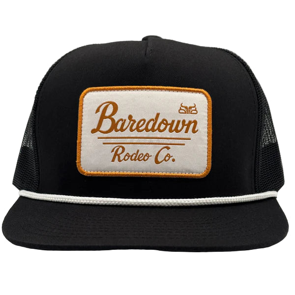 Baredown Brand Rodeo Co 2.0 Flat Bill Cap - Black/Gold