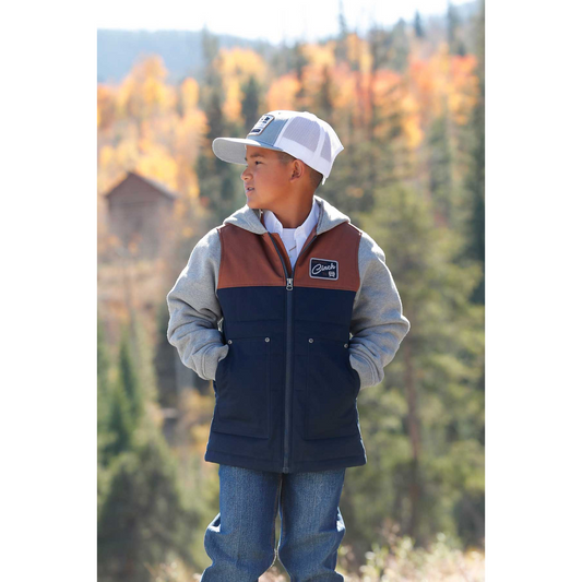Cinch Boy's Long Sleeve Hoodie Jacket- Multi