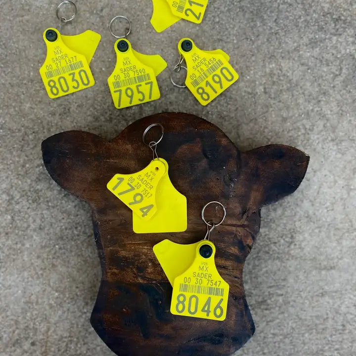 Western Linens Cowtag Keychain