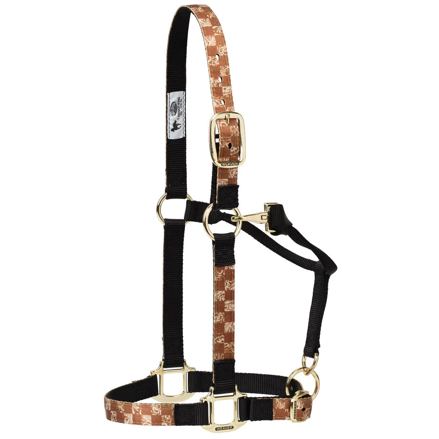 Weaver Leather Nylon Adjustable Chin and Throat Snap Horse Halter-Small Horse - Irvine Tack &amp; Western Wear
