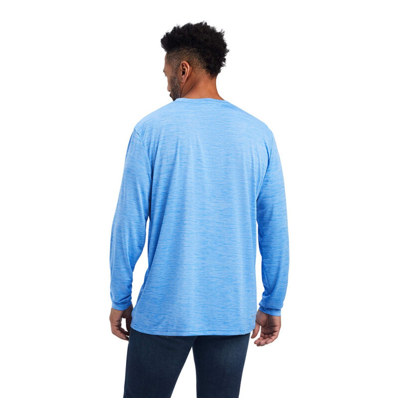 Ariat Men's Charger Loge Long Sleeve Shirt - Aegean Blue