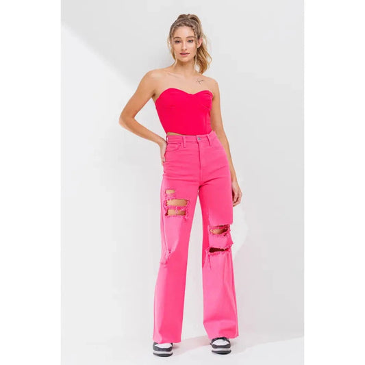 Be Vibrant Women's Wide Leg Jeans