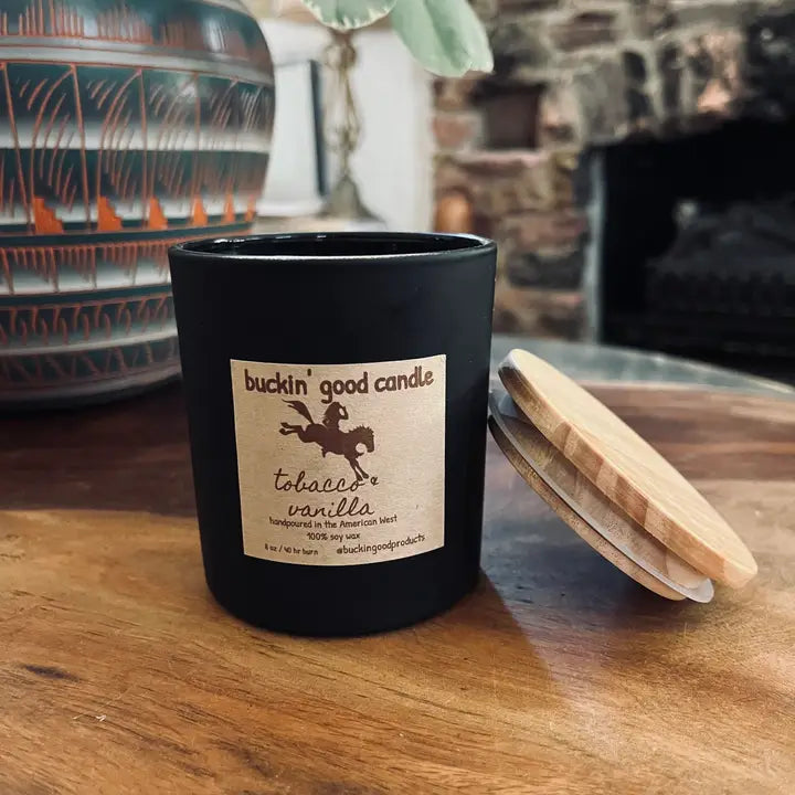 Buckin Good Products Tobacco & Vanilla Candle-8 oz