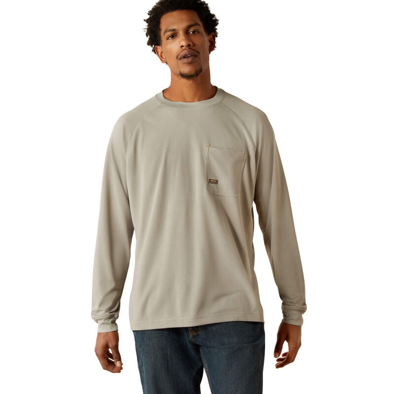 Ariat Men's Rebar Heat Fighter Work Hard Long Sleeve Tee Shirt - Assorted Colours