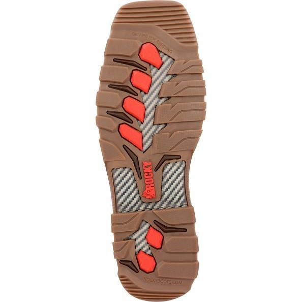 **Rocky Men's Carbon 6 Waterproof Pull On Western Boots - Brown