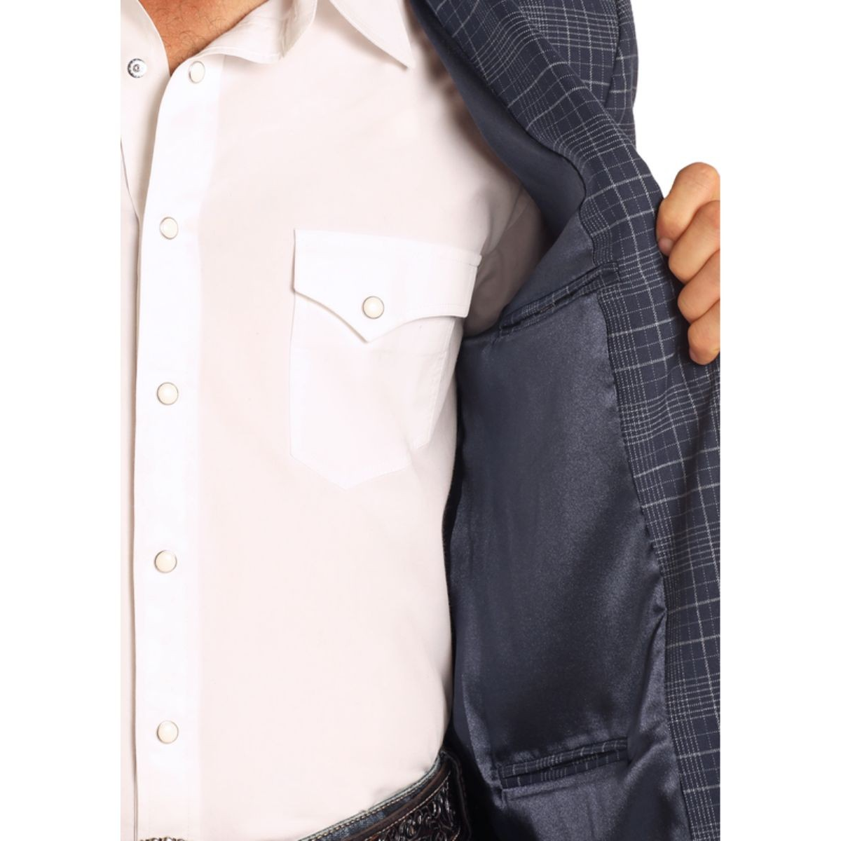 Rock & Roll Men's RRD Western Blazer- Indigo