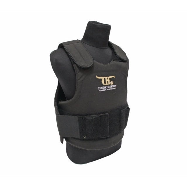 Crooked Horn Youth Bullrider/Bullfighter Pleather Vest - Black