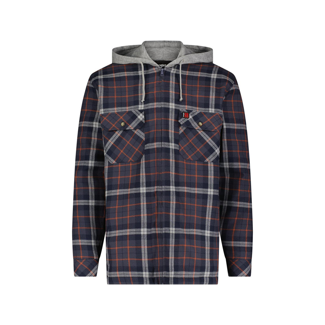 Wrangler Men's RIGGS Workwear Flannel Hooded Jacket - Ink Red