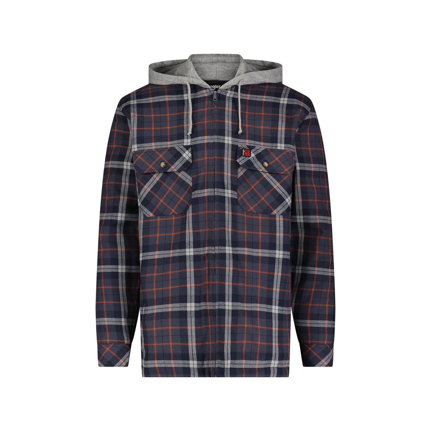 Wrangler Men's RIGGS Workwear Flannel Hooded Jacket - Ink Red