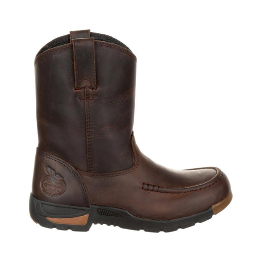 Georgia Kid's Brown 8" Work Brown Boots