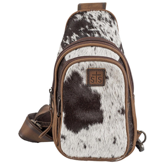 STS Ranchwear Sojourner Cowhide Sling Bag - Brown - Irvine Tack & Western Wear