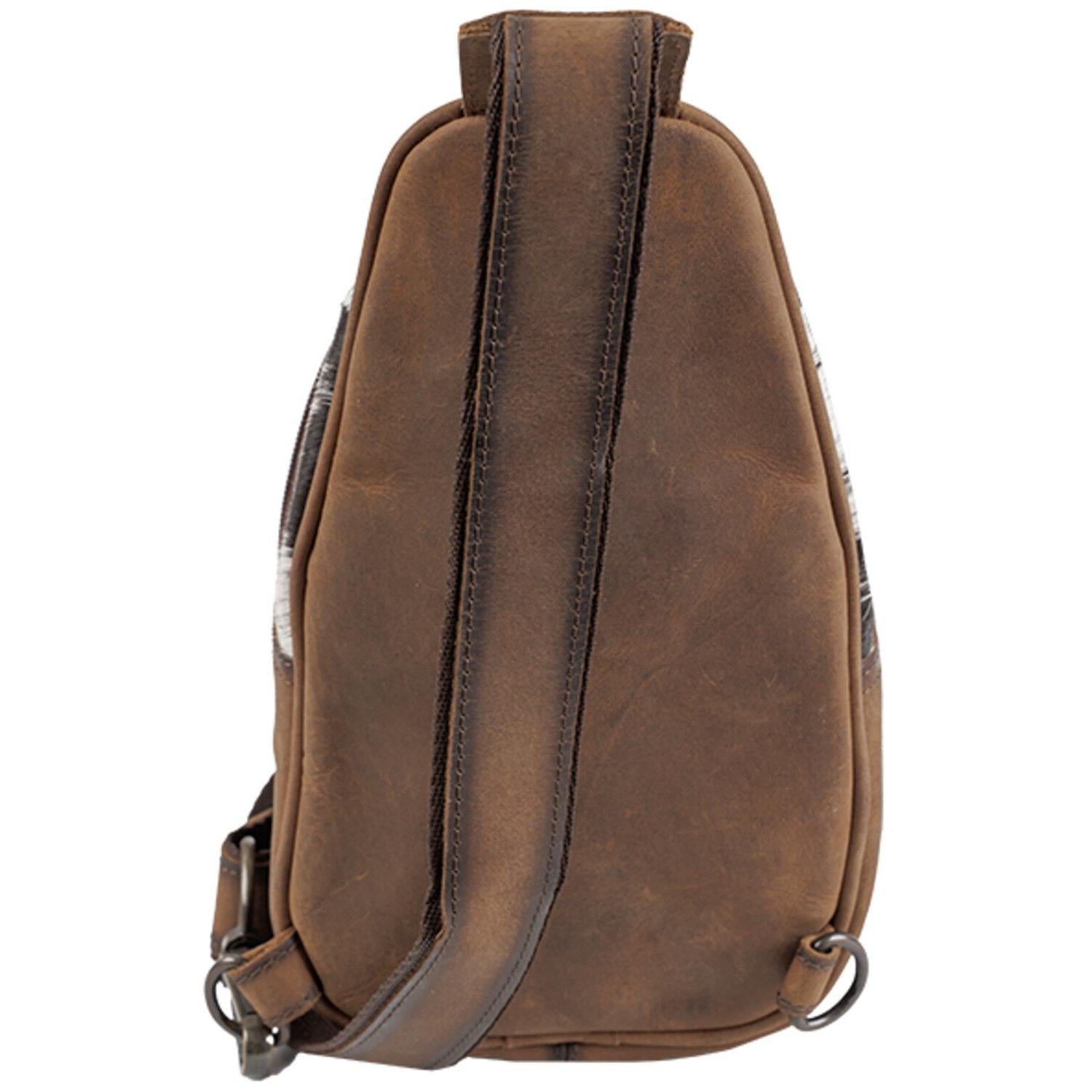 STS Ranchwear Sojourner Cowhide Sling Bag - Brown - Irvine Tack & Western Wear
