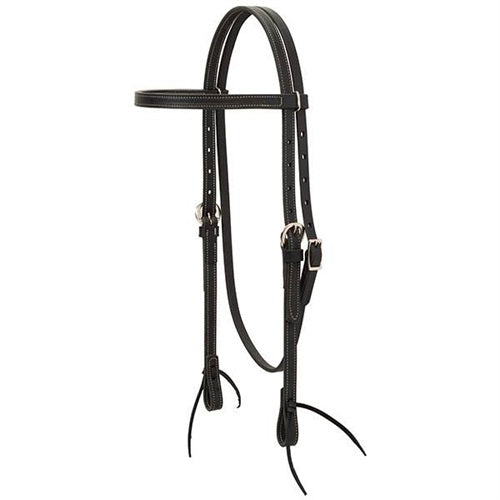 Weaver  Black Leather Browband Headstall Horse Size