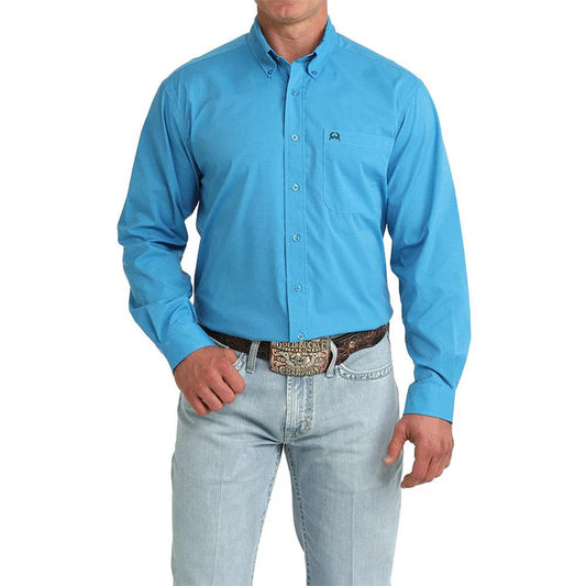 Cinch Men's Long Sleeve Arena Flex Shirt- Blue