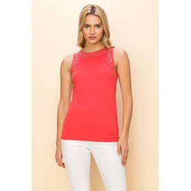 Women's Sleeveless Top with Studs