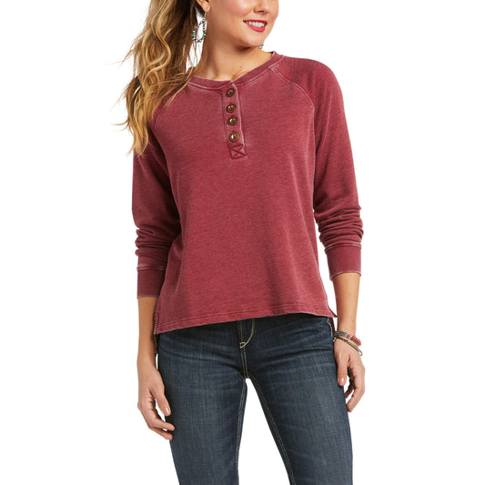 Ariat Women's Going Home LS Rhubarb