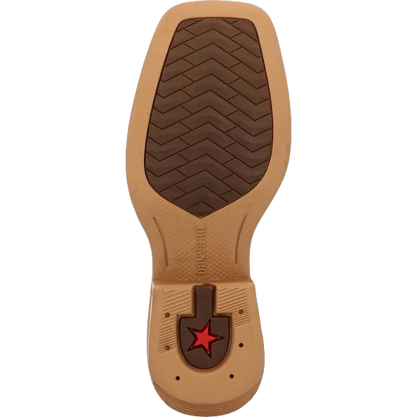 Durango Youth Shyloh 8" Square Toe Western Boot - Honey Tan/Metallic Peach