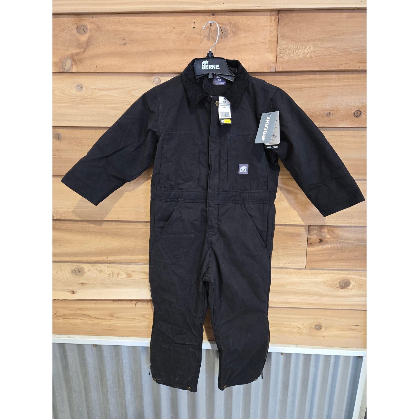 Berne Youth Softstone Insulated Coveralls - Black