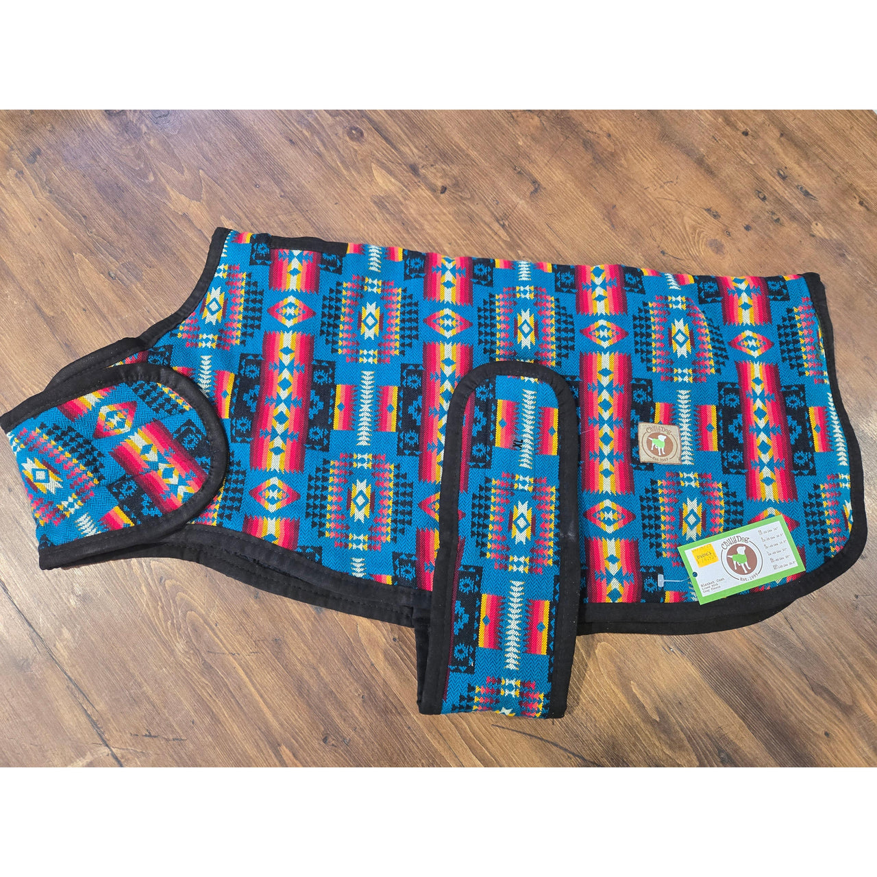 Chilly Dog Sweaters Dog Blanket/Coat-Turquoise Southwest
