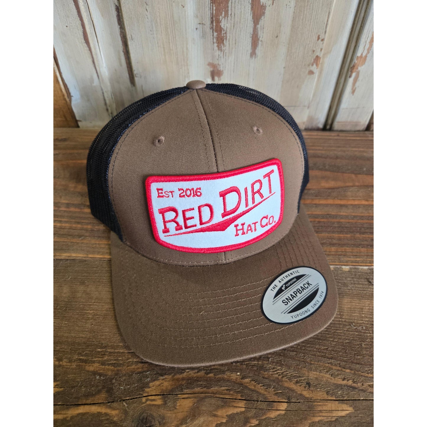 Red Dirt Hat Co. Ball Cap- Fillin' Station Brown/Black