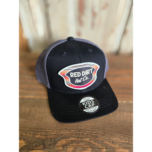 Red Dirt Hat Co.Ball Cap YOUTH Saddle Pad Black/Charcoal