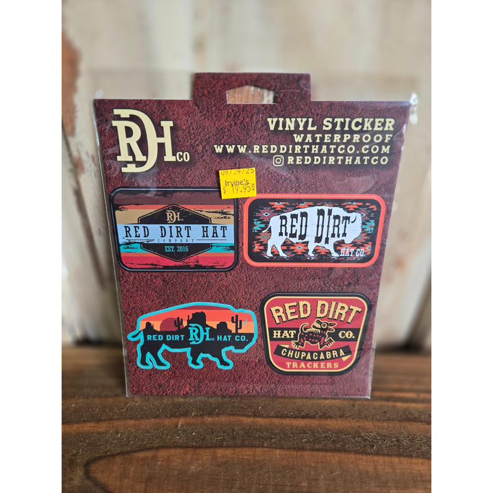 Red Dirt Hat Co Stickers - Irvine Tack &amp; Western Wear