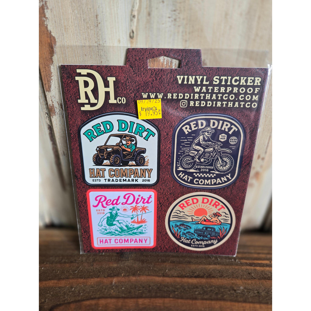 Red Dirt Hat Co Stickers - Irvine Tack &amp; Western Wear